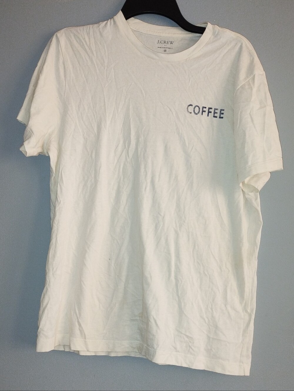 J. Crew White Short-Sleeve 'COFFEE' Graphic Tee
